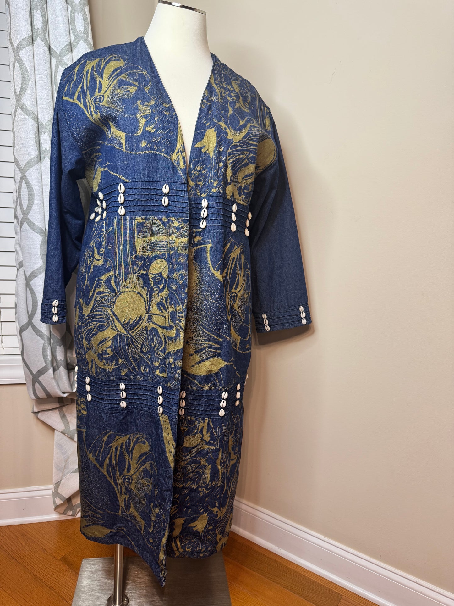 Molato Open Denim Duster with Shells
