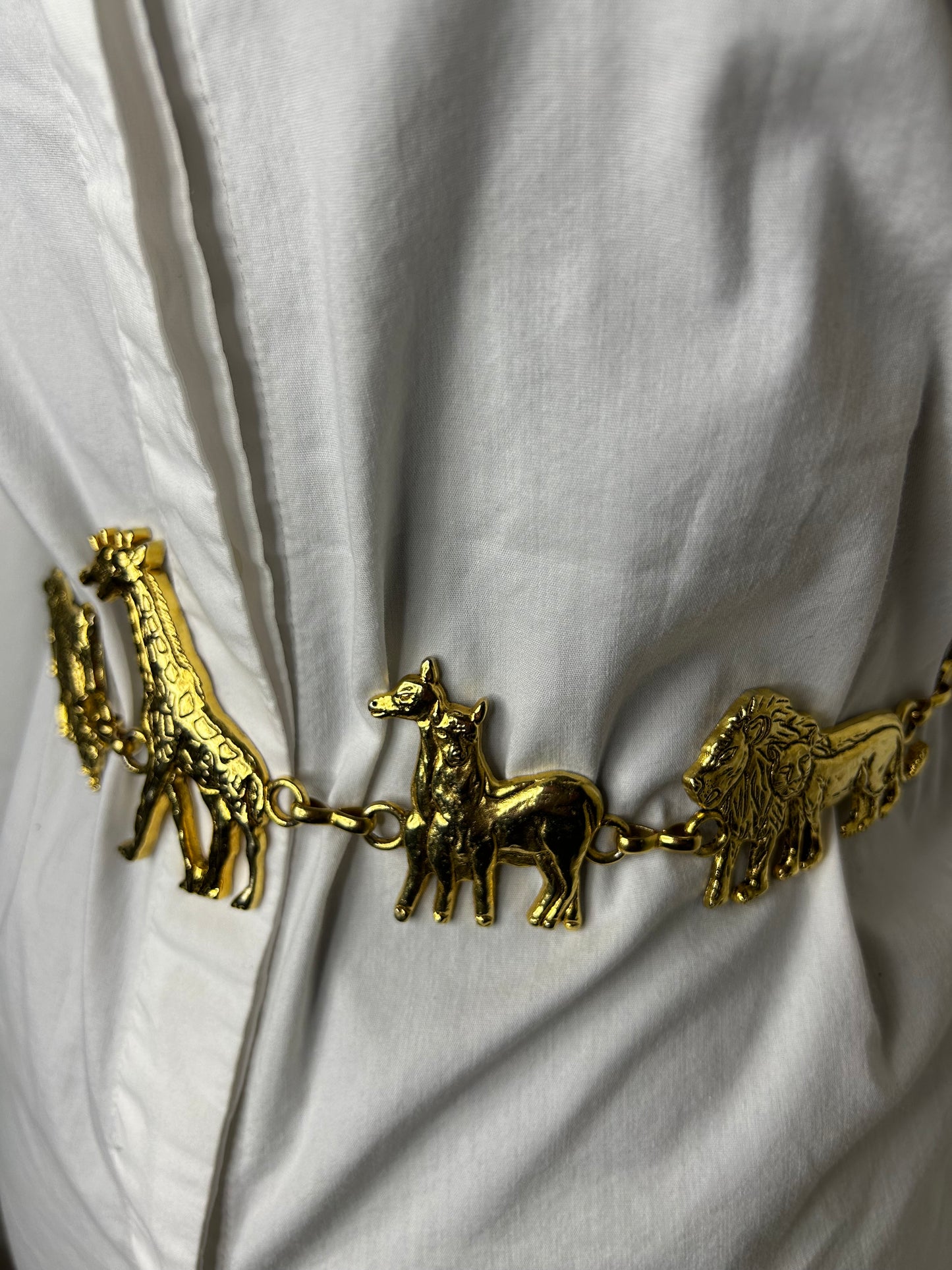 Vintage Gold Noah's Ark Chain Belt