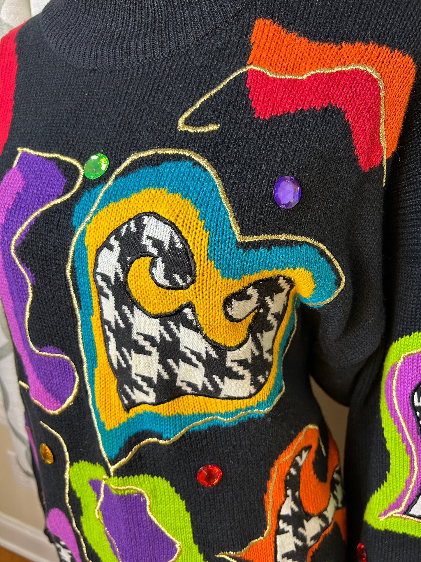 VTG IB Diffusion Bejeweled and Embroidery Sweater