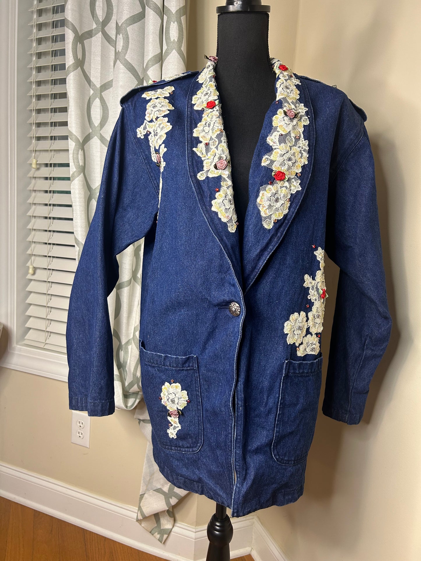 1990s Lacey Afternoon Vintage Denim Blazer