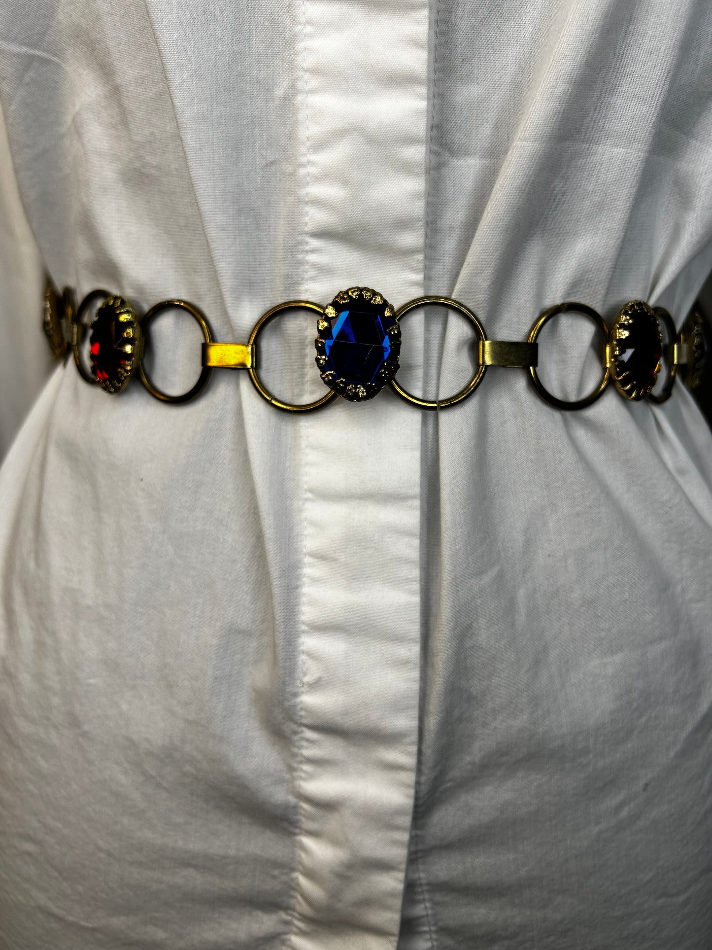 Gold Tone Gemstone Belt