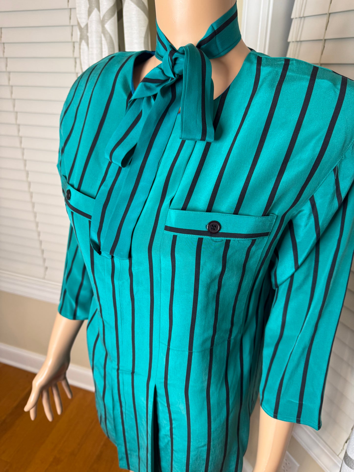 Vintage 100% Silk Shirt with Necktie