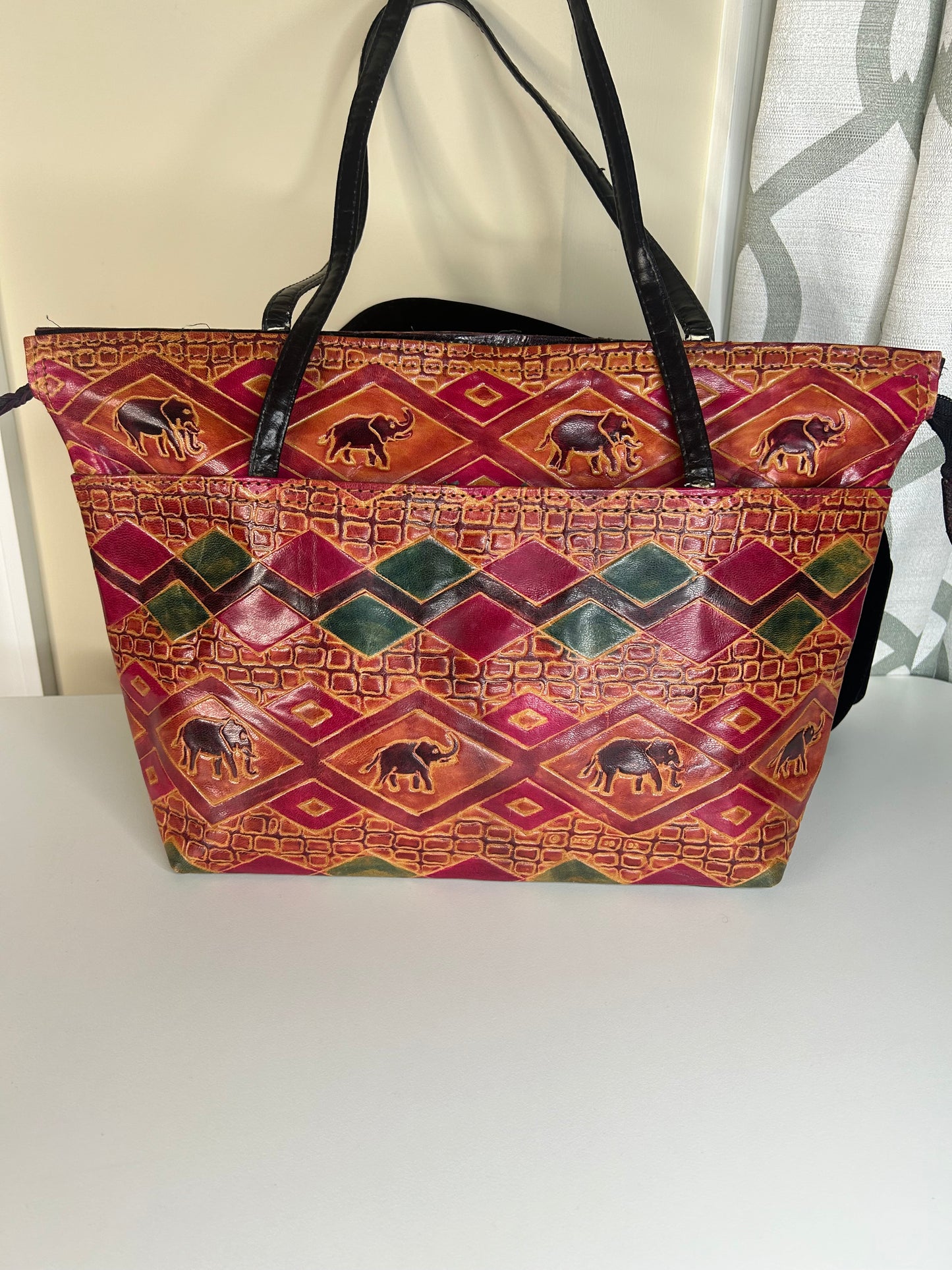 Genuine Leather Elephant Purse