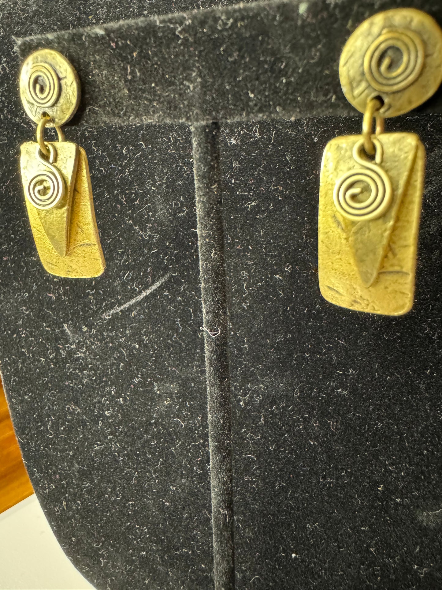 Vtg Tribal Pierced Earrings