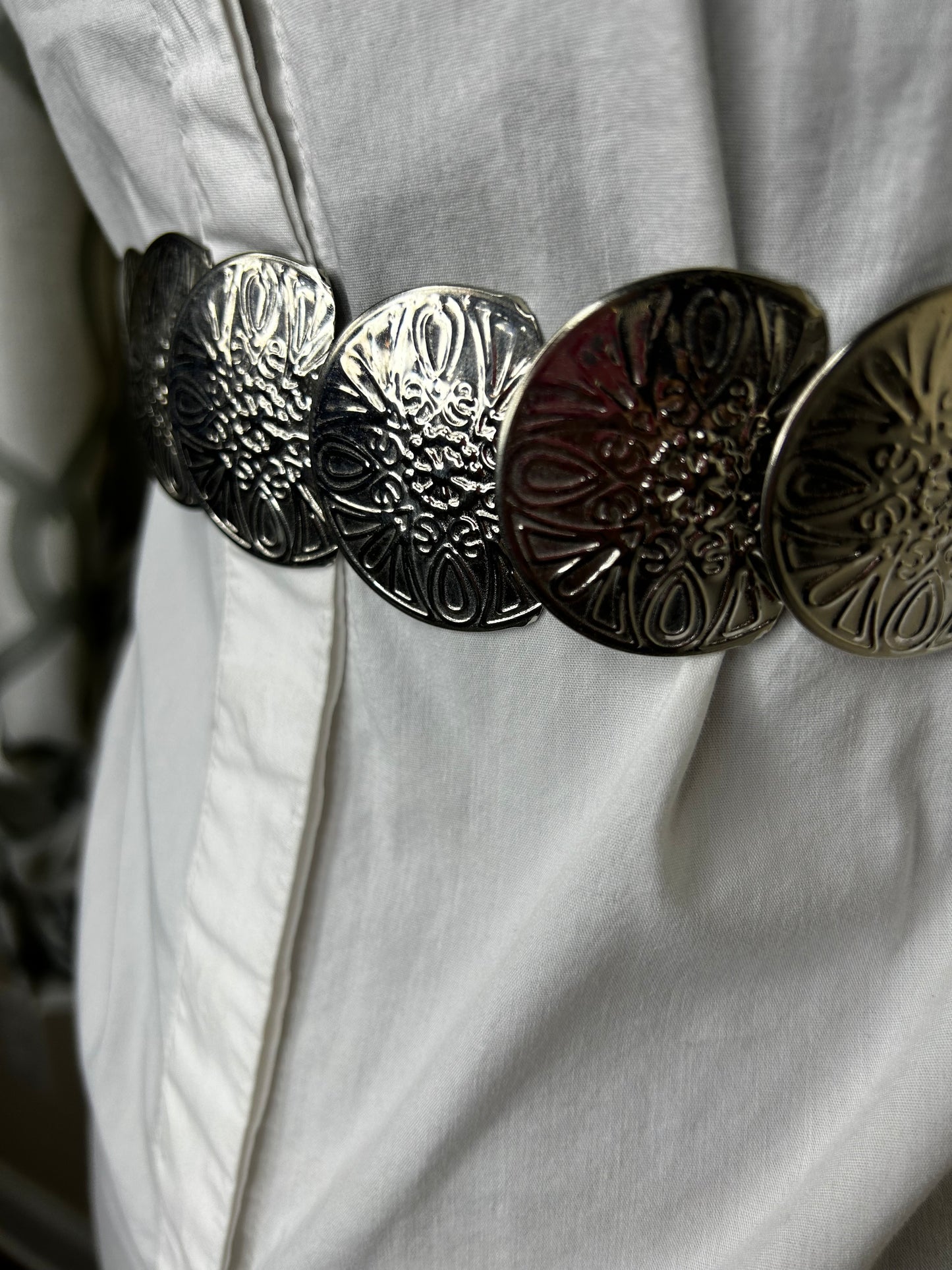 Silver Vintage Coin Belt
