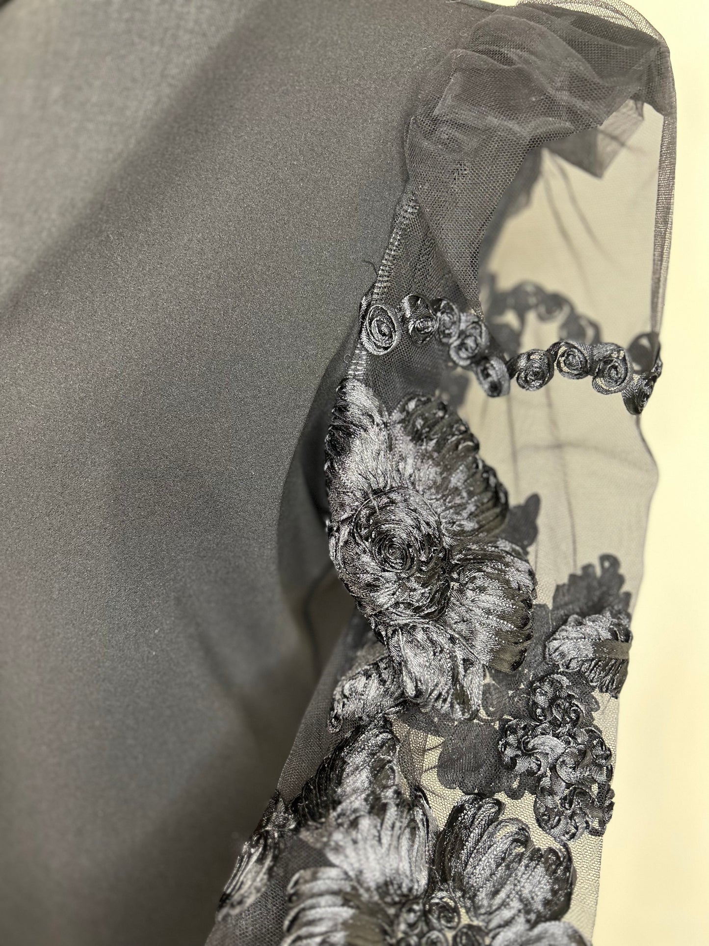 Express Floral Lace Puff Long Sleeve Bodysuit