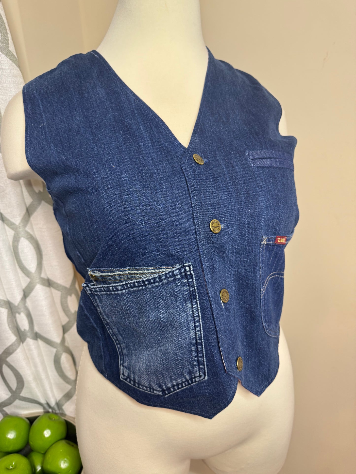 Vtg Lee Denim Vest