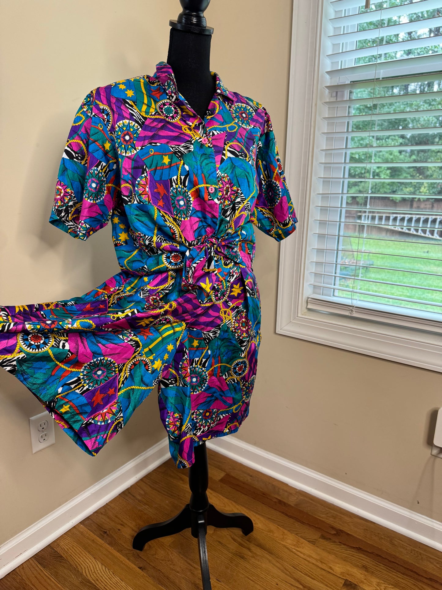 David Matthew 2-Piece Vtg Short Set