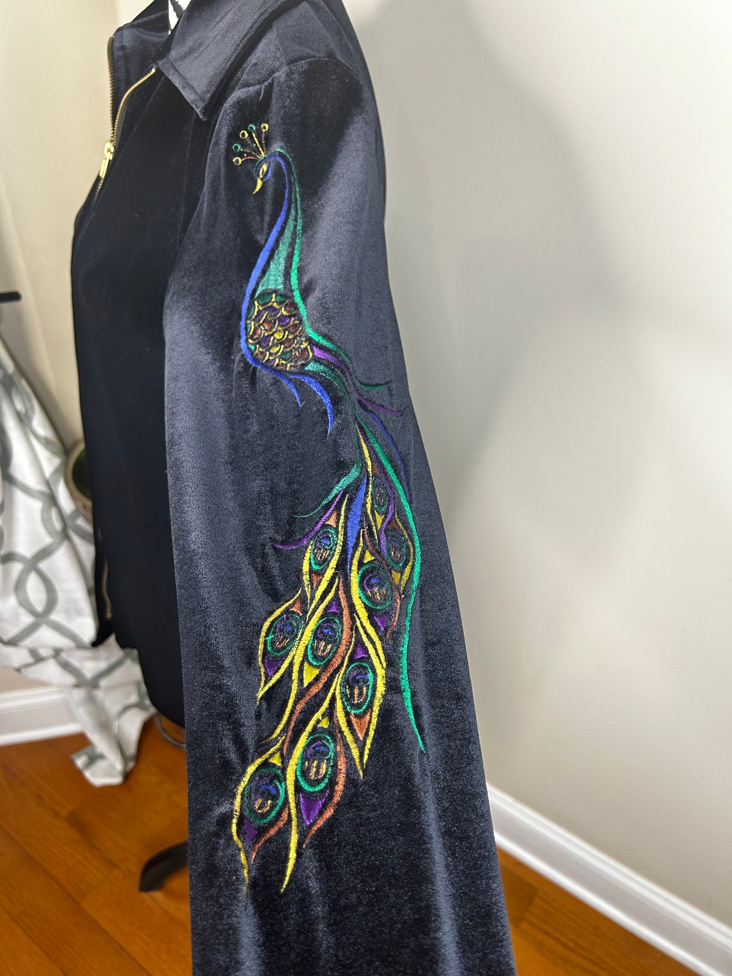 Bob Mackie Peacock Embroidered Vintage Jacket