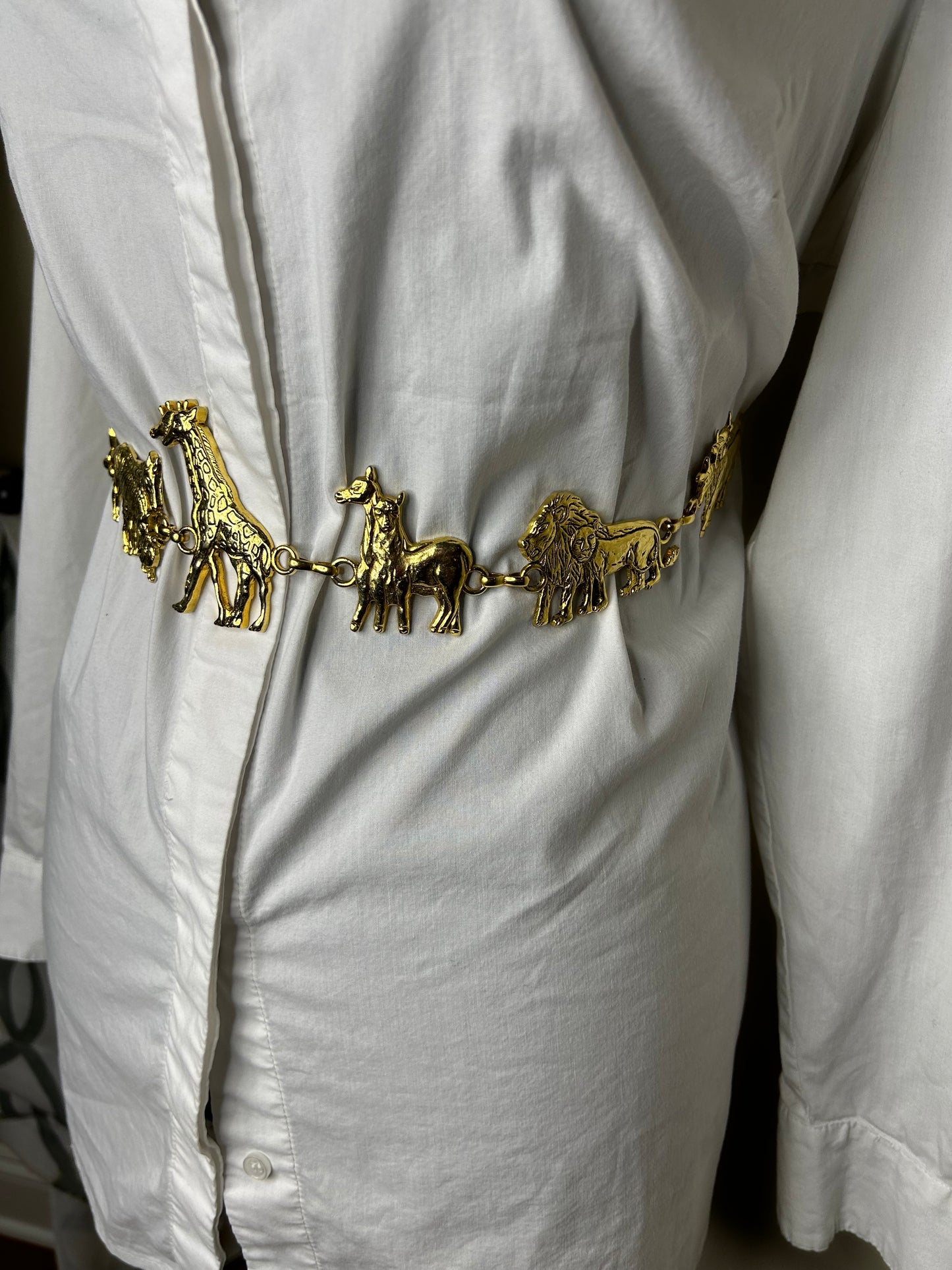 Vintage Gold Noah's Ark Chain Belt