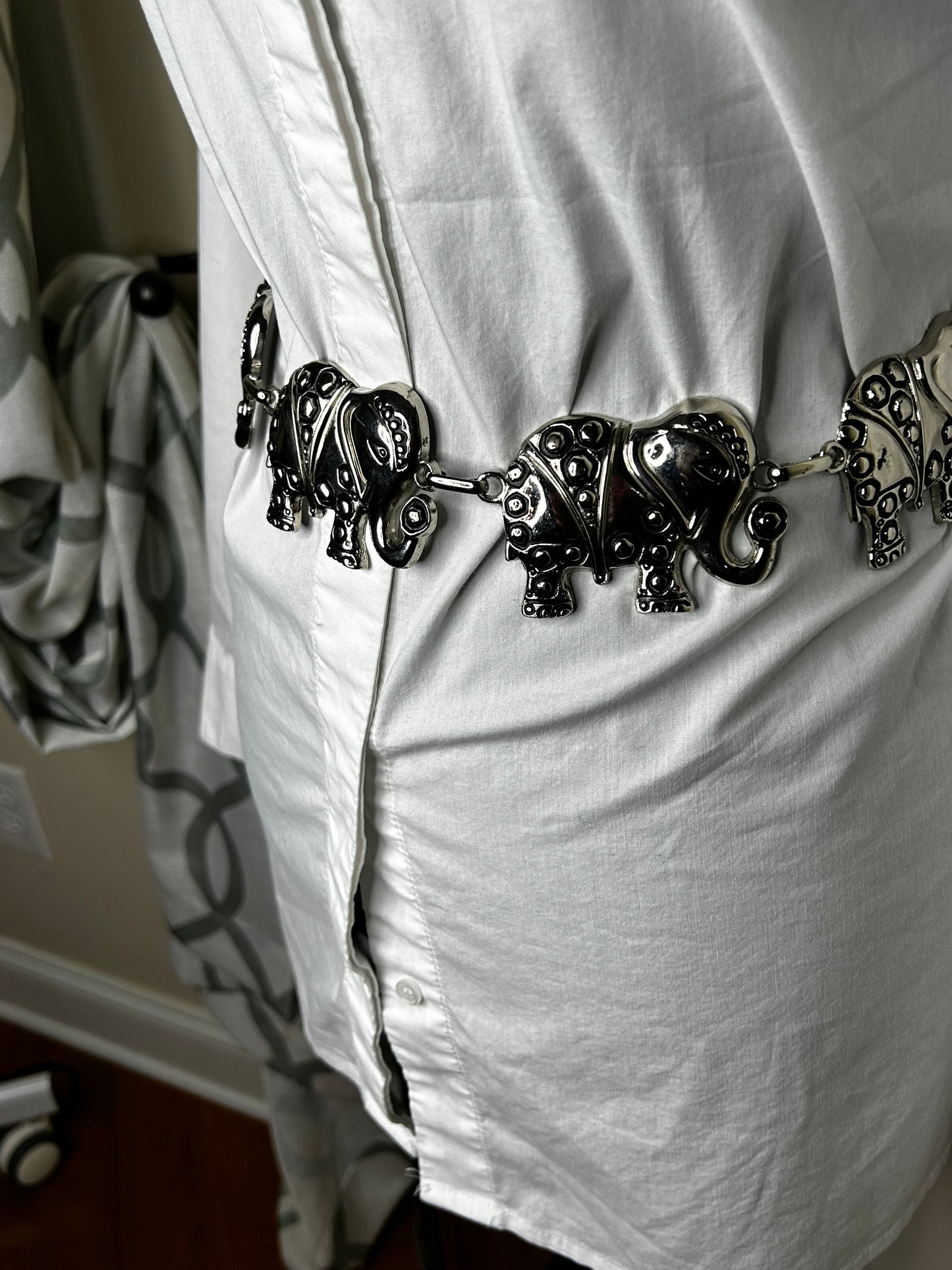 Vintage Engraved Elephant Belt