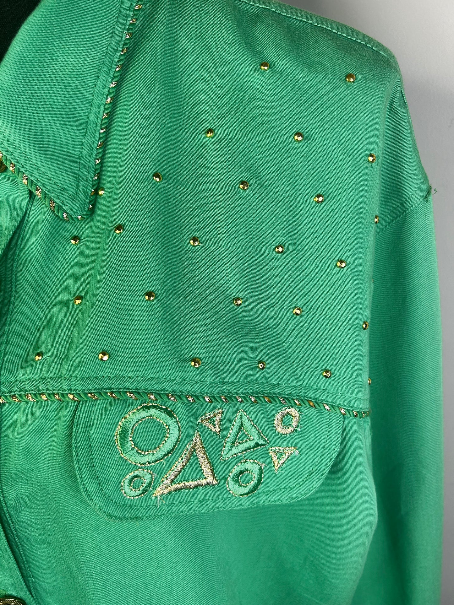 City Green Embroidered Jacket