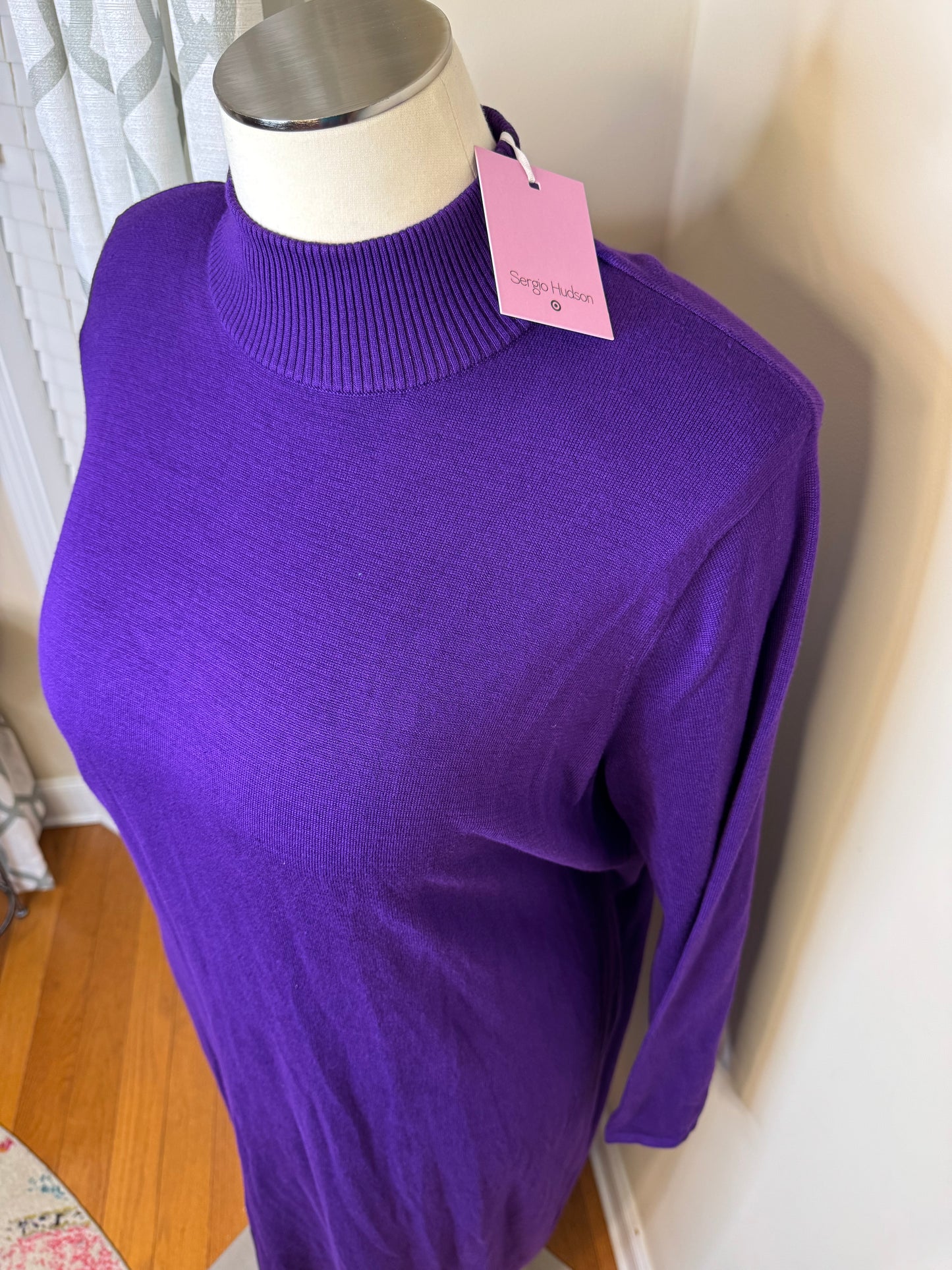 Sergio Hudson "Strong Shoulder" Sweater Dress NWT