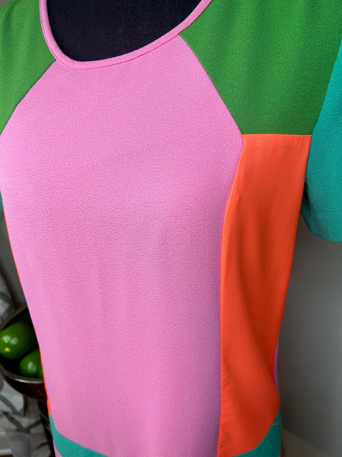 Champagne & Strawberry Colorblock Dress