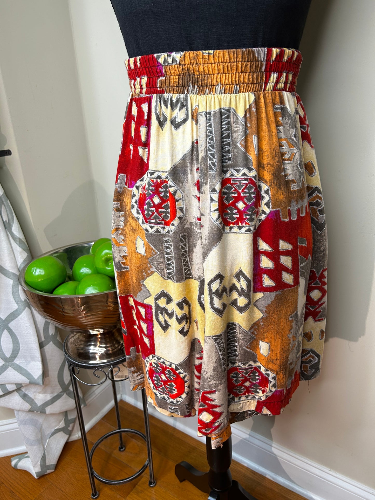 Abstract Print Vintage Shorts