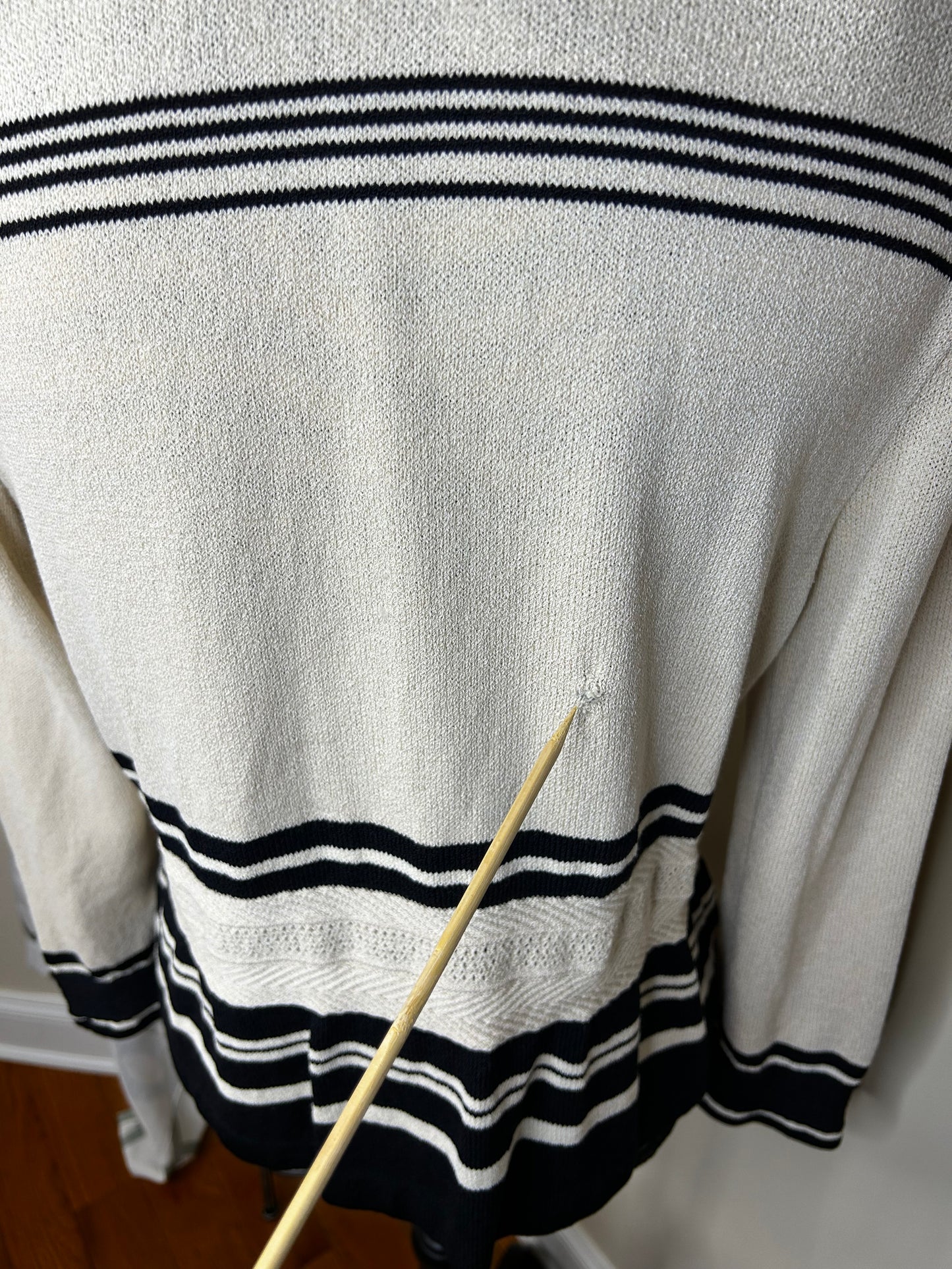 St. John Collection Black and Cream Cardigan