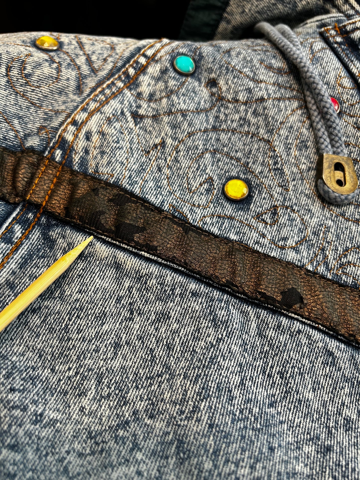 Vintage Bejeweled Denim Jacket