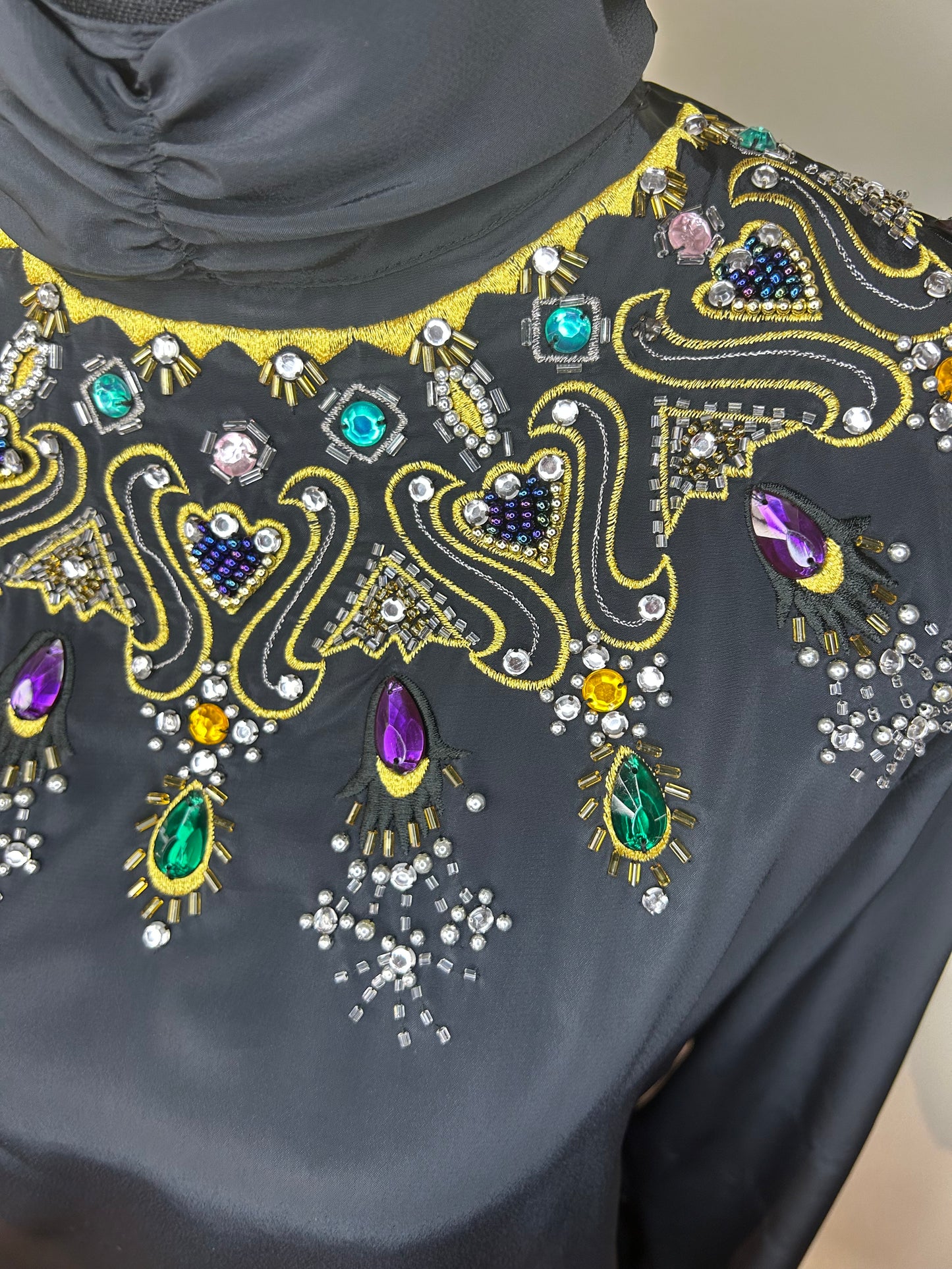 Lindsey Blake Vintage Bejeweled and Embroidered Shirt