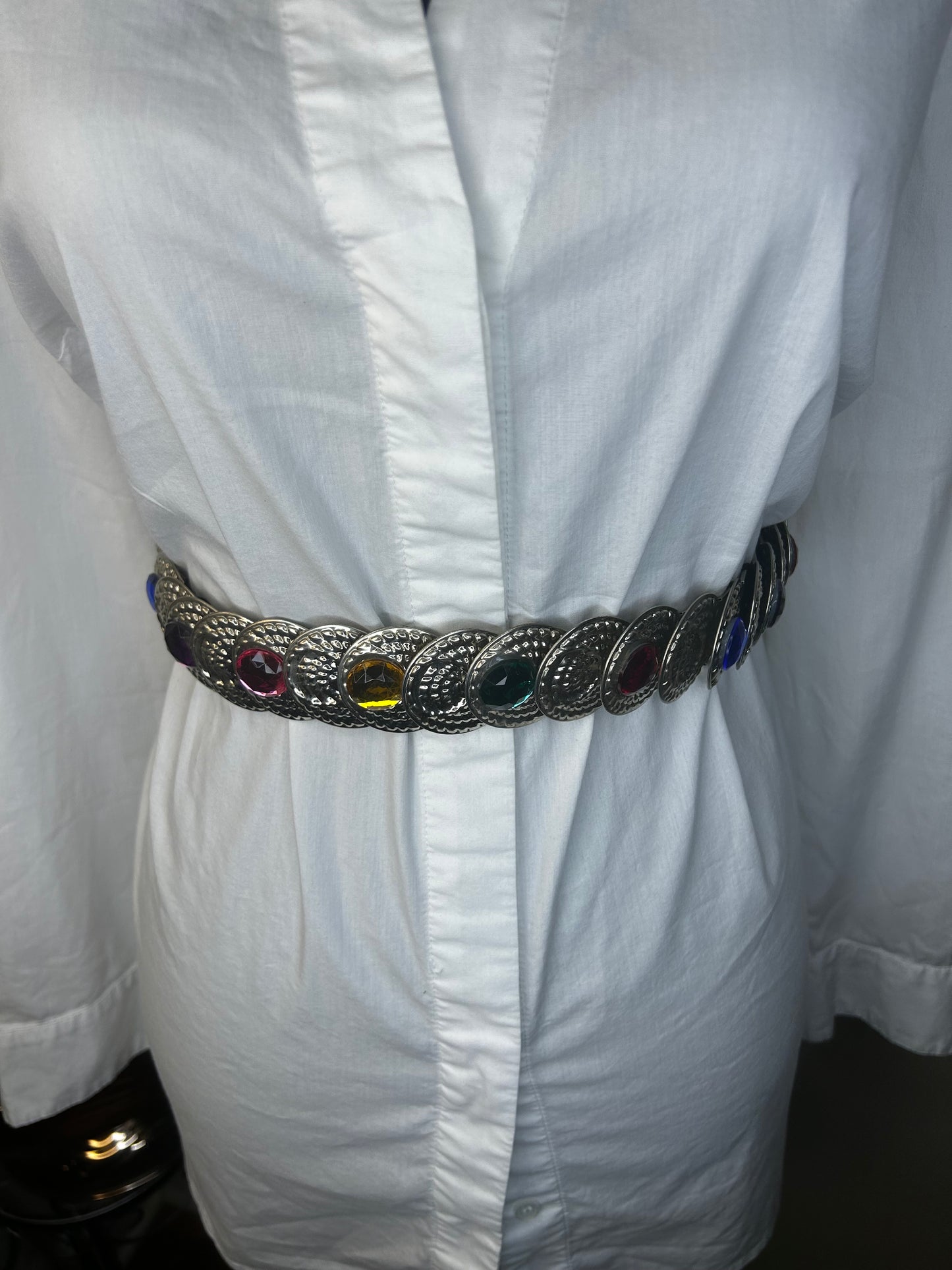Vtg 80s Bejeweled Belt