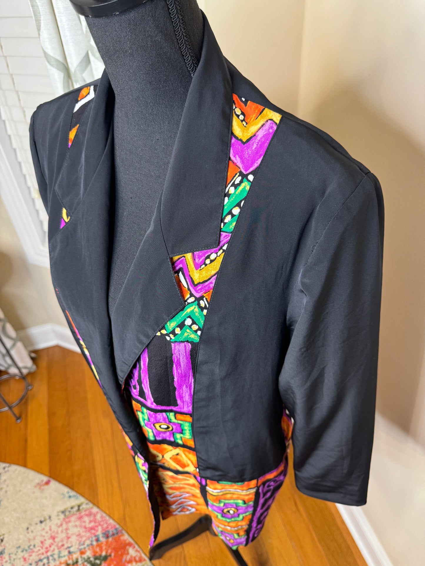 Pierre Lamonte Abstract Print Vintage Blazer