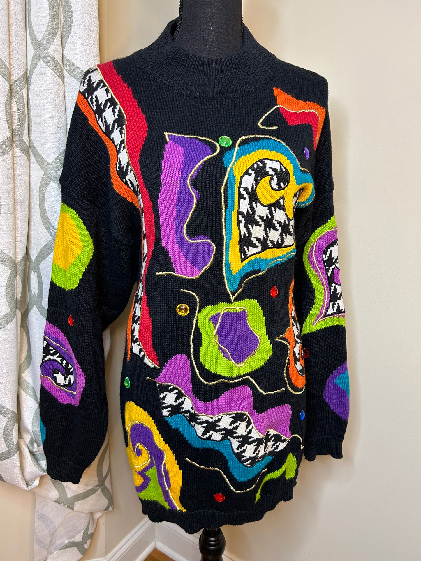 VTG IB Diffusion Bejeweled and Embroidery Sweater