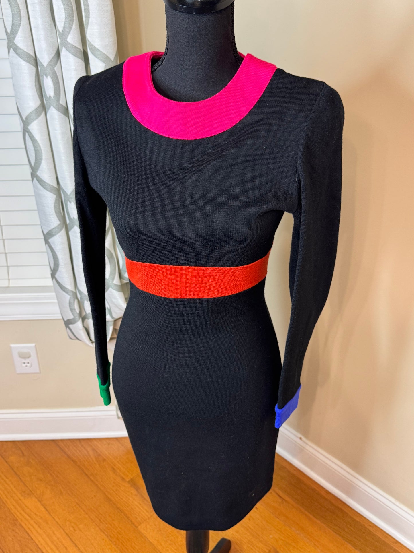 Ann Taylor Vintage Colorblock Sweater Dress