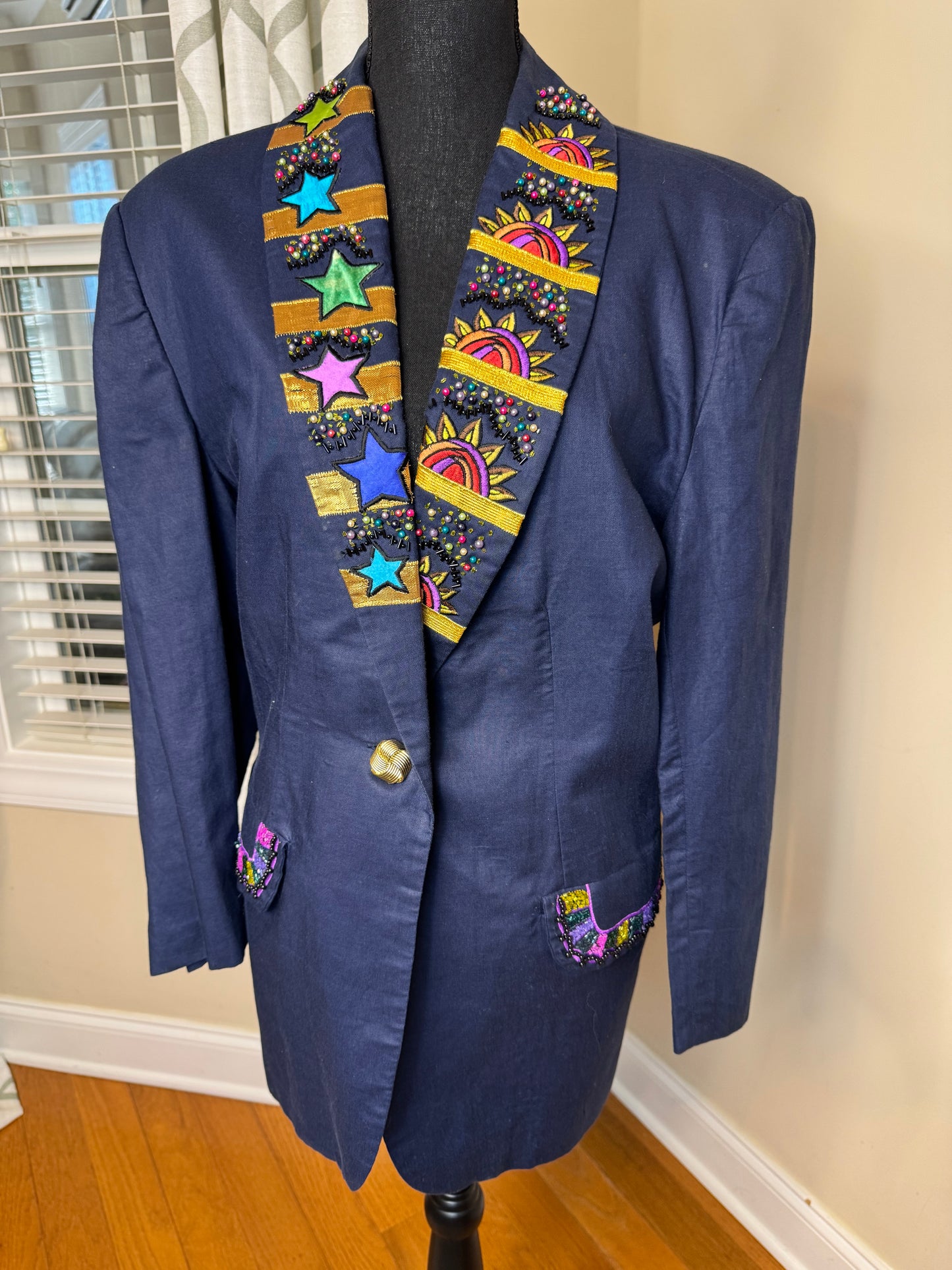 Vintage Cedars Beaded and Embroidered Blazer