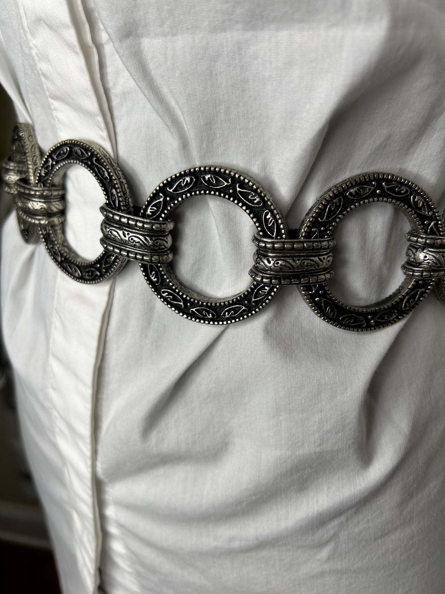 Vintage Chico's Chain Belt (Silver/Black Mixed)
