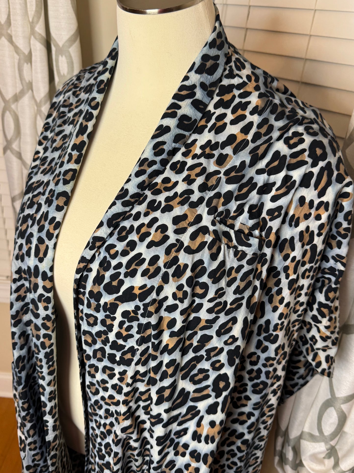 Norma Kamali Animal Print Open Duster