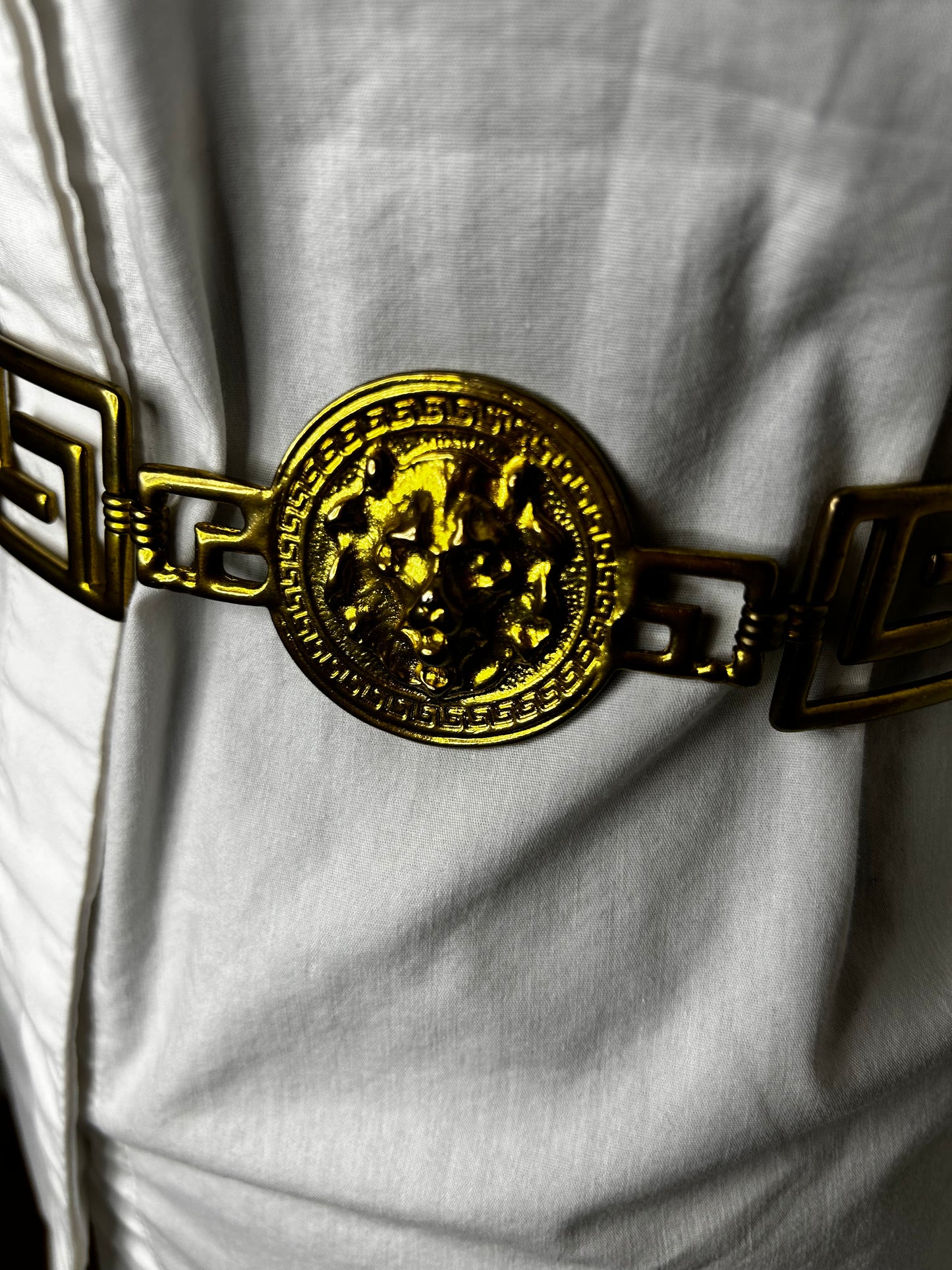 Large Lion Head Vintage Chain Belt