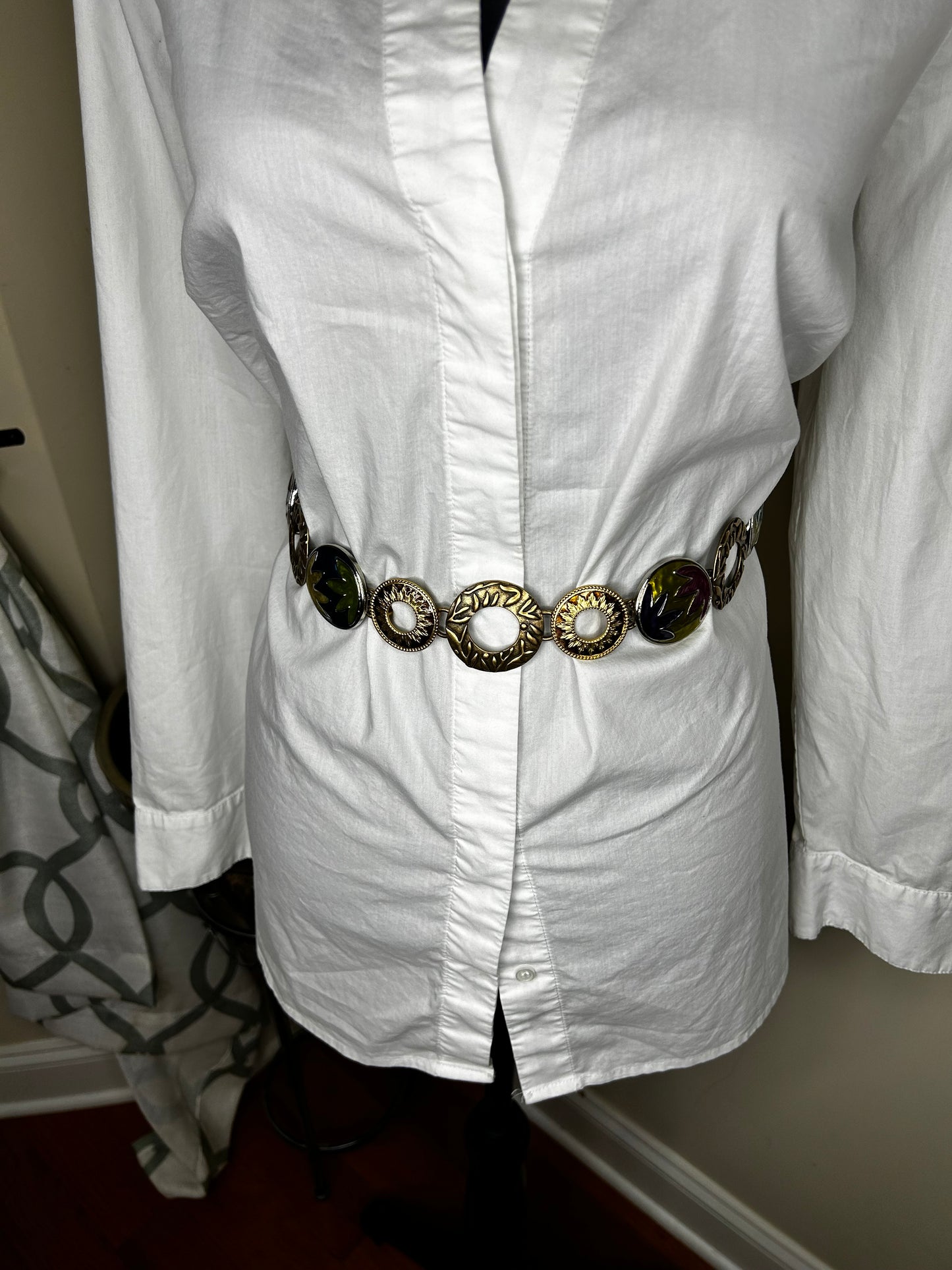 Vintage Chico's Multi Toned Chain Belt