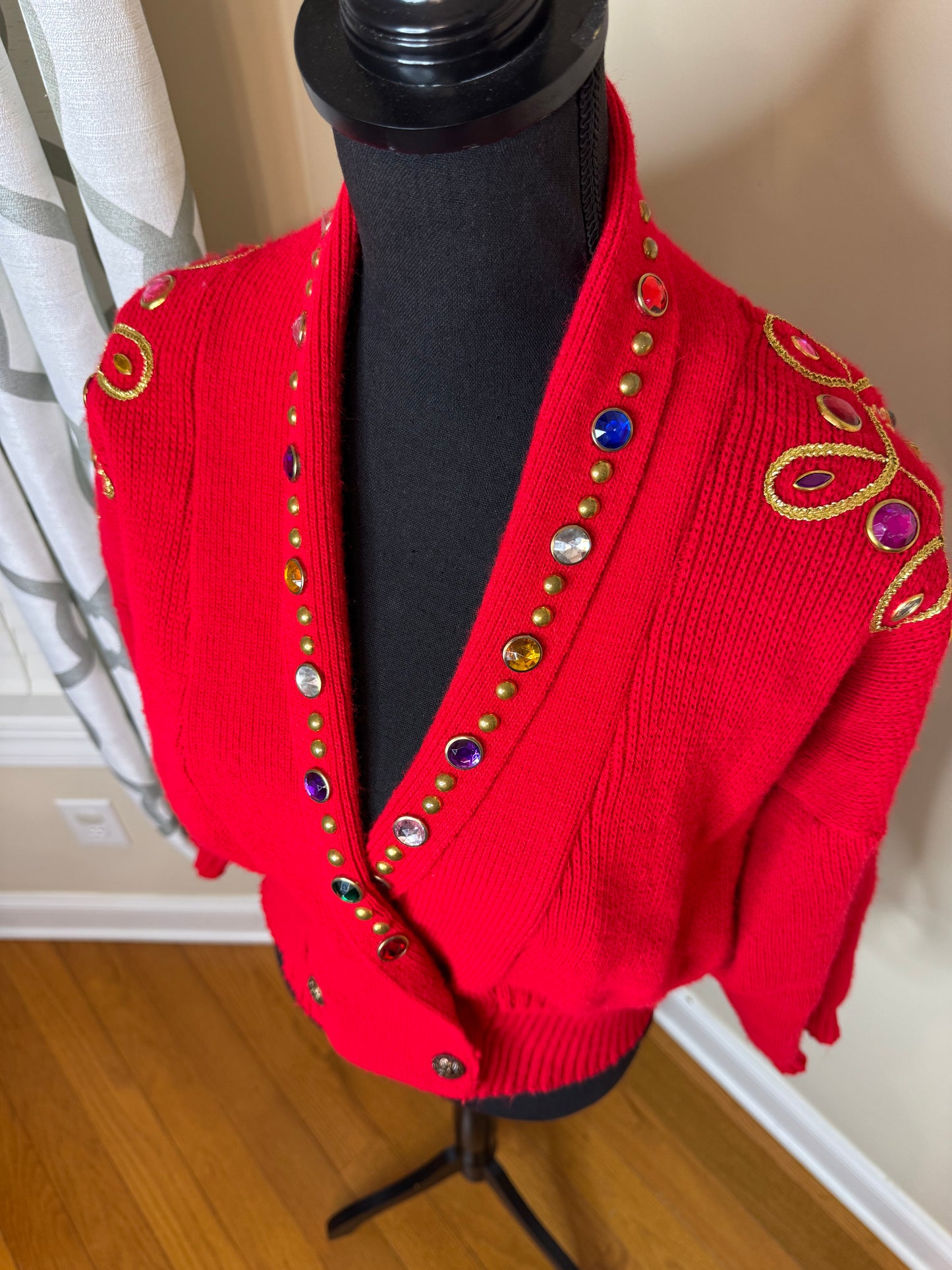 Bejeweled Vintage Sweater Cardigan