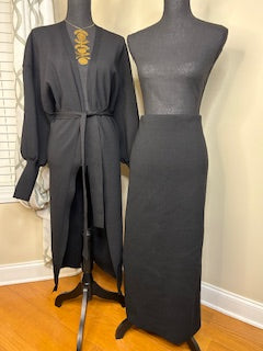 Express 2-Piece Open Duster and High Waist Skirt Set