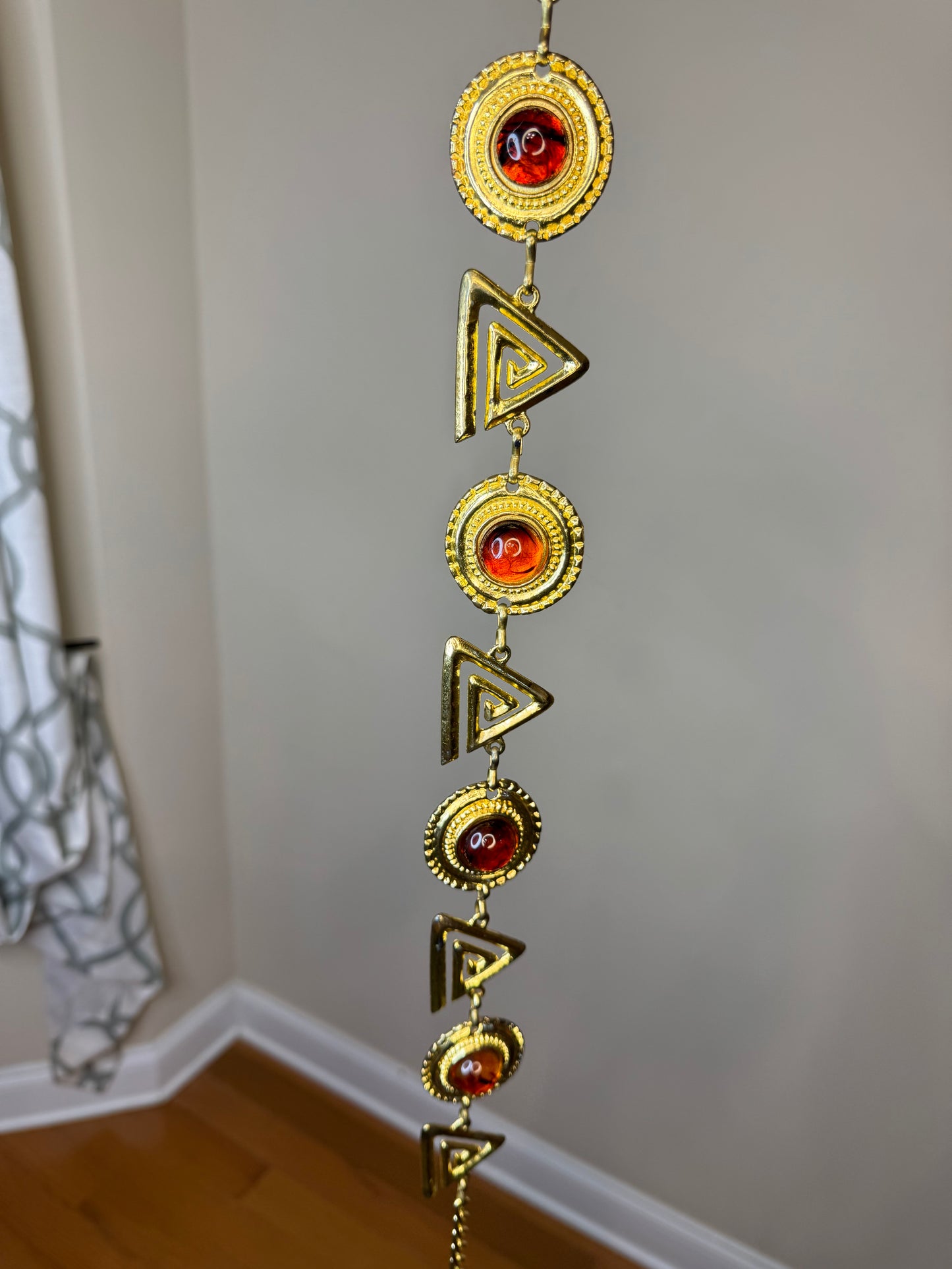Vintage Amber Cabochon Jewel Belt