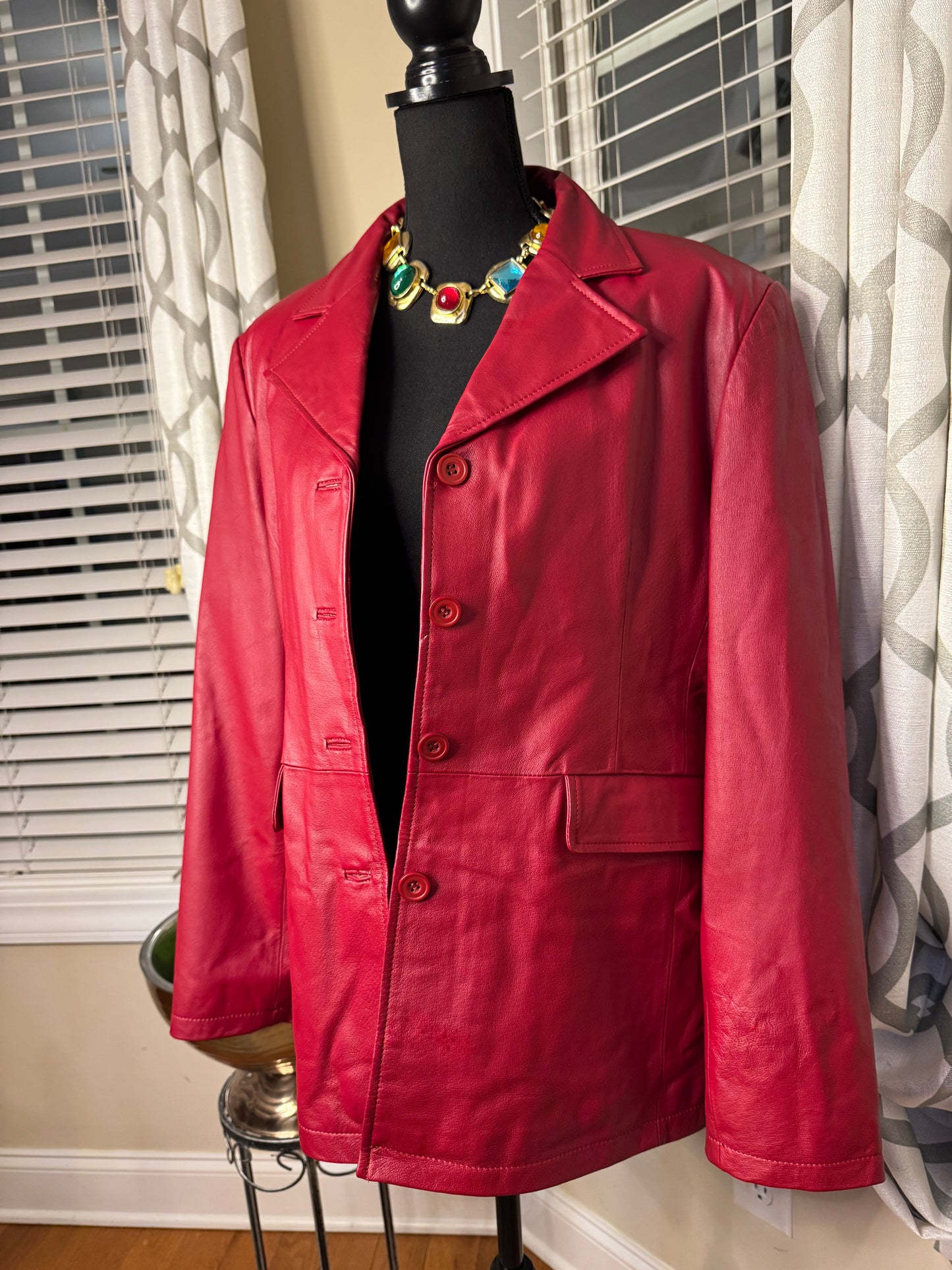 Vtg Leather Blazer NWT