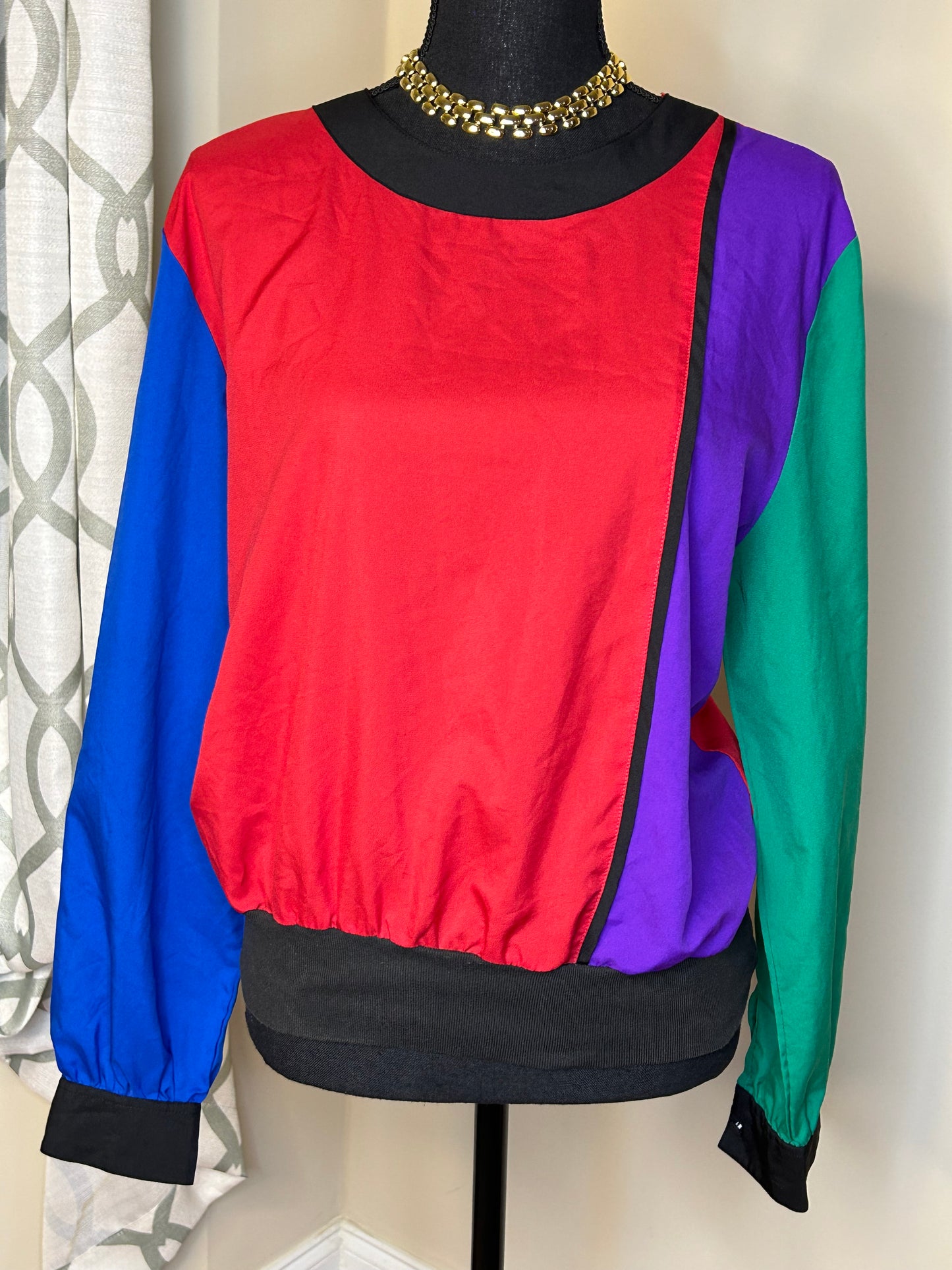 Dolman Sleeve Colorblock Shirt