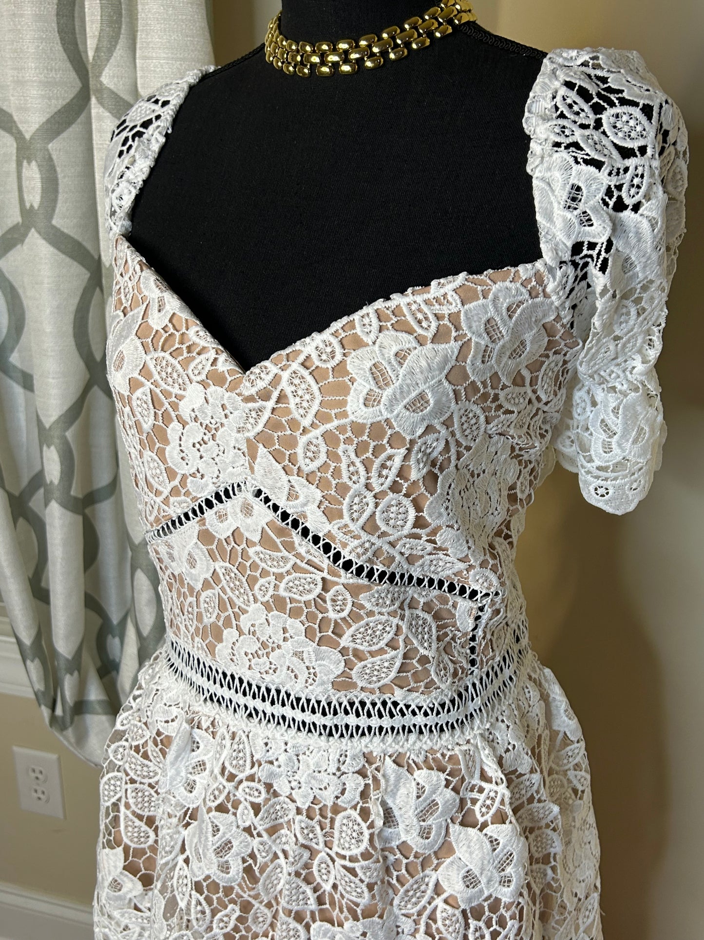 BooHoo Plus Premium Lace Skater Dress (NWT)