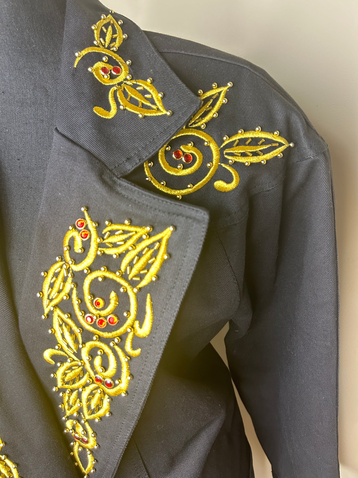 JenJen by Darian Embroidered and Bejeweled Vintage Blazer NWT