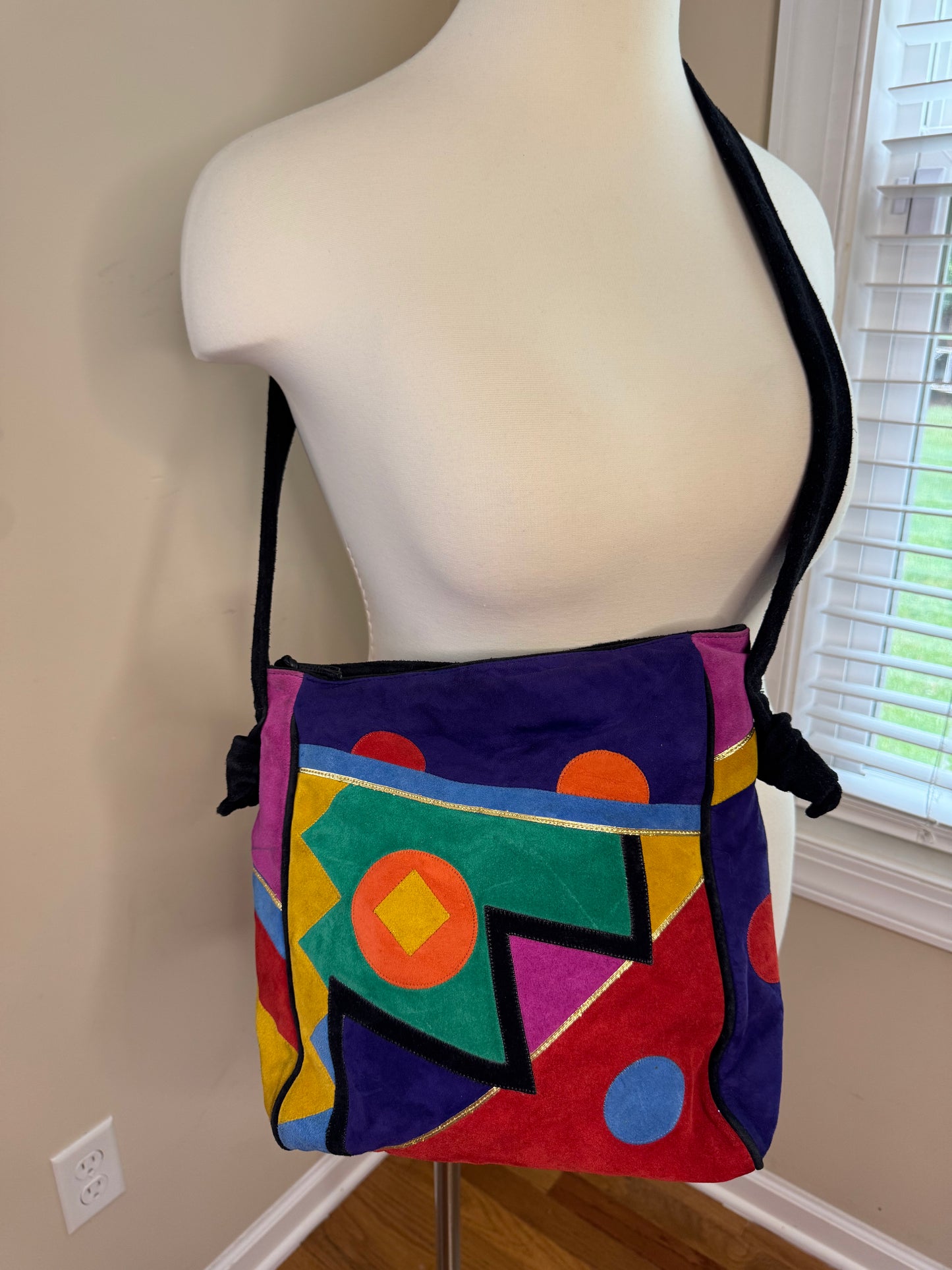 AVANTE' Velour Abstract Print Purse