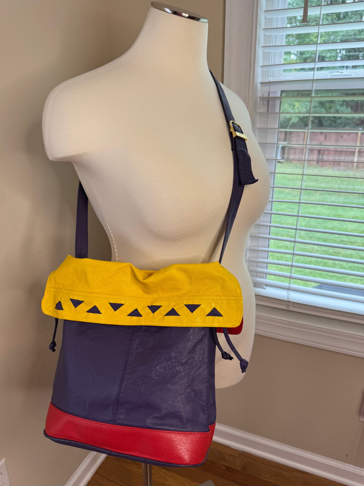 LaCovina Vtg Colorblock Purse NWOT