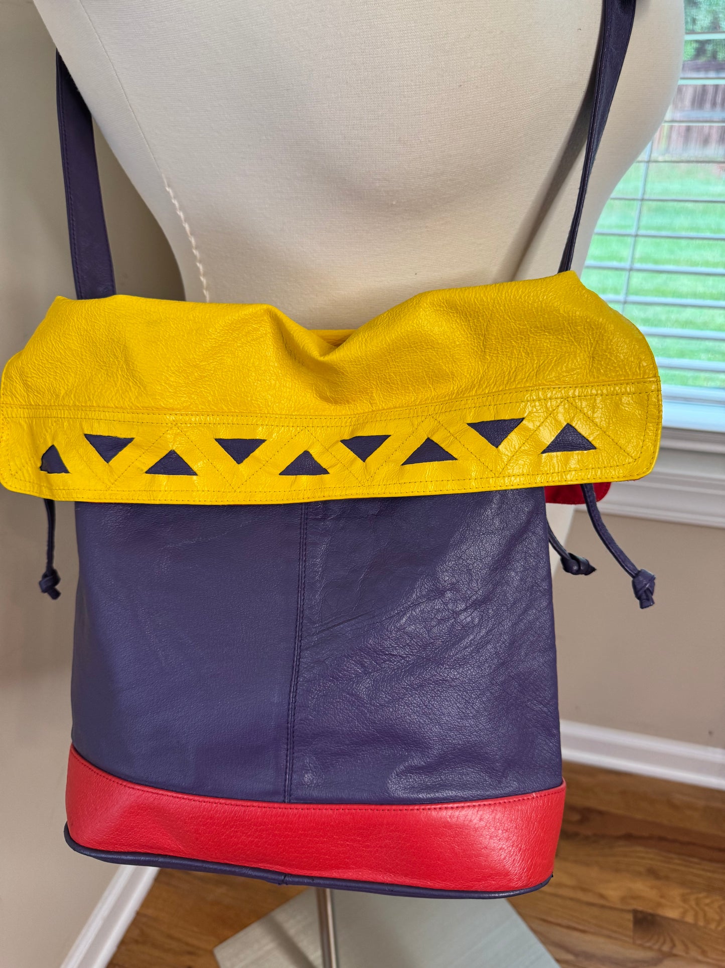 LaCovina Vtg Colorblock Purse NWOT