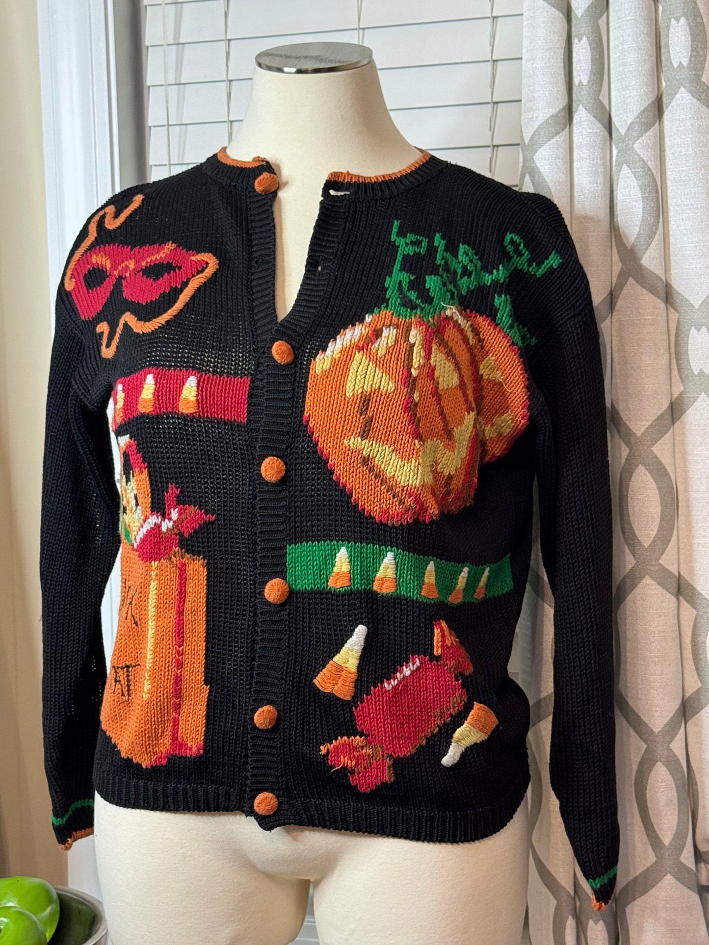 Alexandra Bartlett Halloween Theme Cardigan