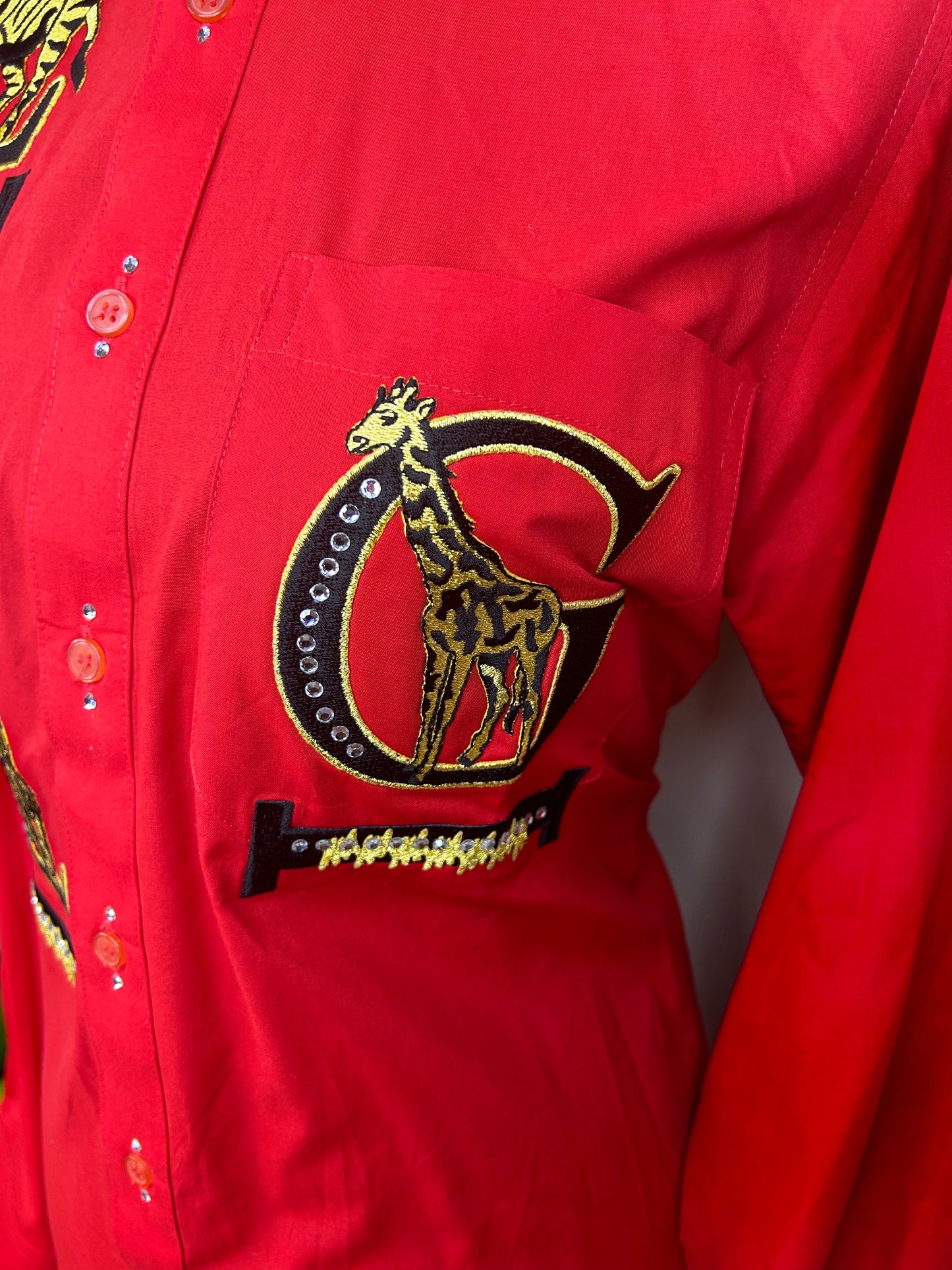 Mardel Bejeweled and Embroidered Animal Kingdom Shirt (NWOT)