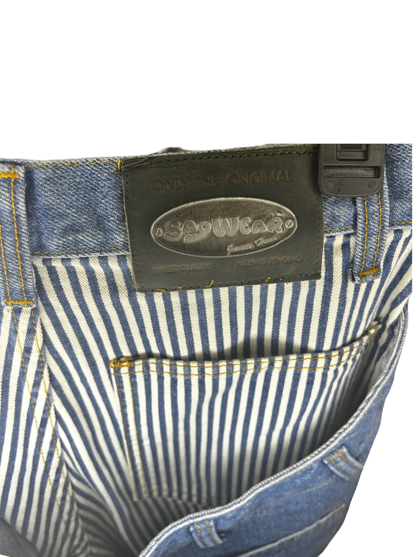 Sagwear Vintage Denim Striped Shorts