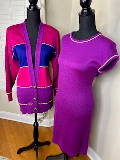 VTG Ami Knits 2-Piece Sweater Dress Set