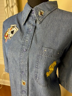 Las Olas Denim Casino Shirt