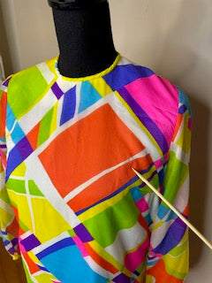 Vtg 1970s Molia for McInerny Hawaiian Maxi Dress