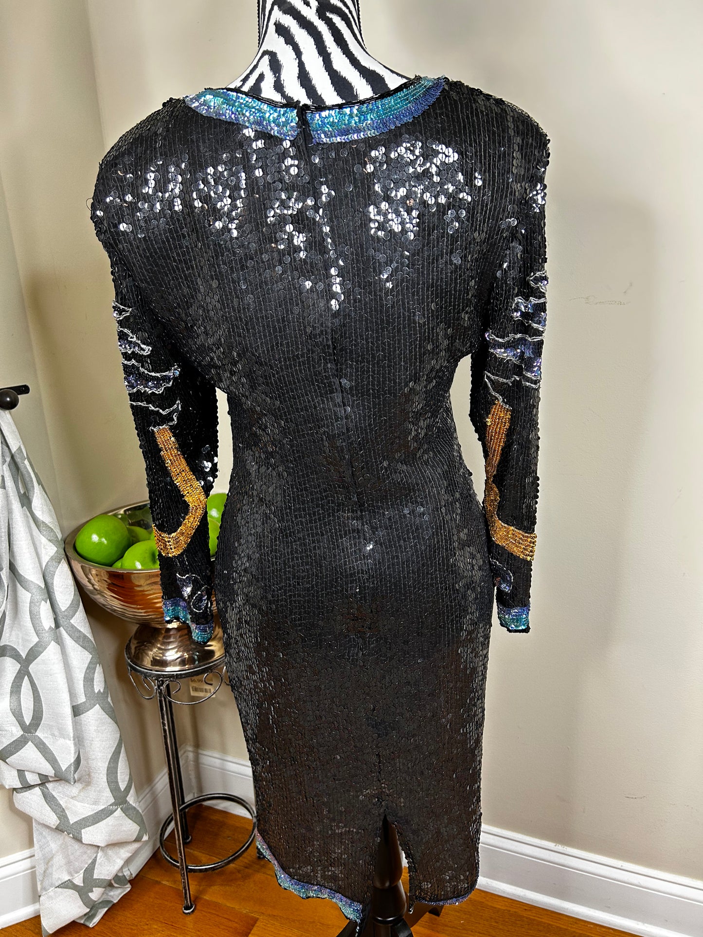 Vtg Alexa Sequin Dress