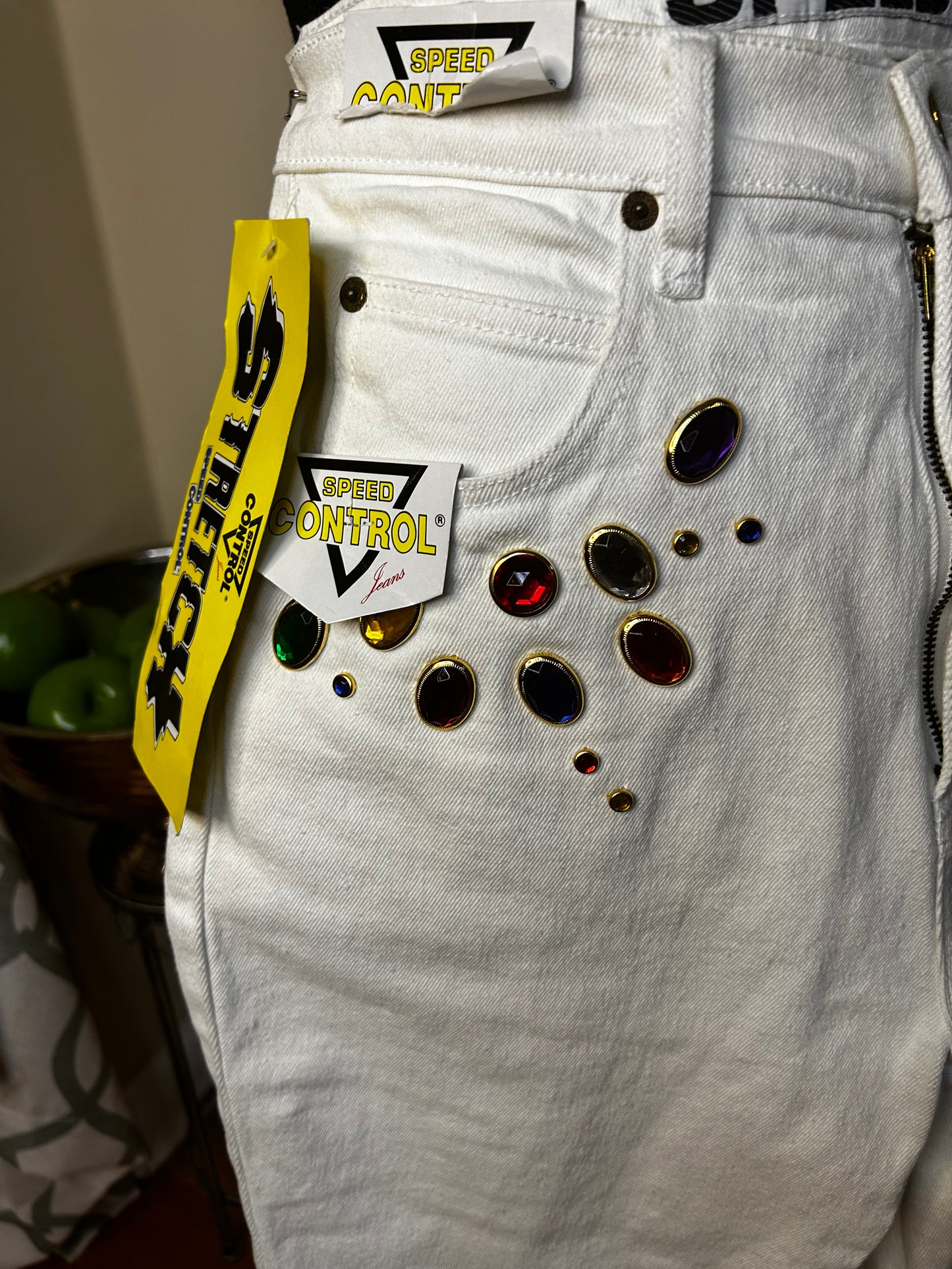 Colorful Bejeweled Denim Shorts NWT