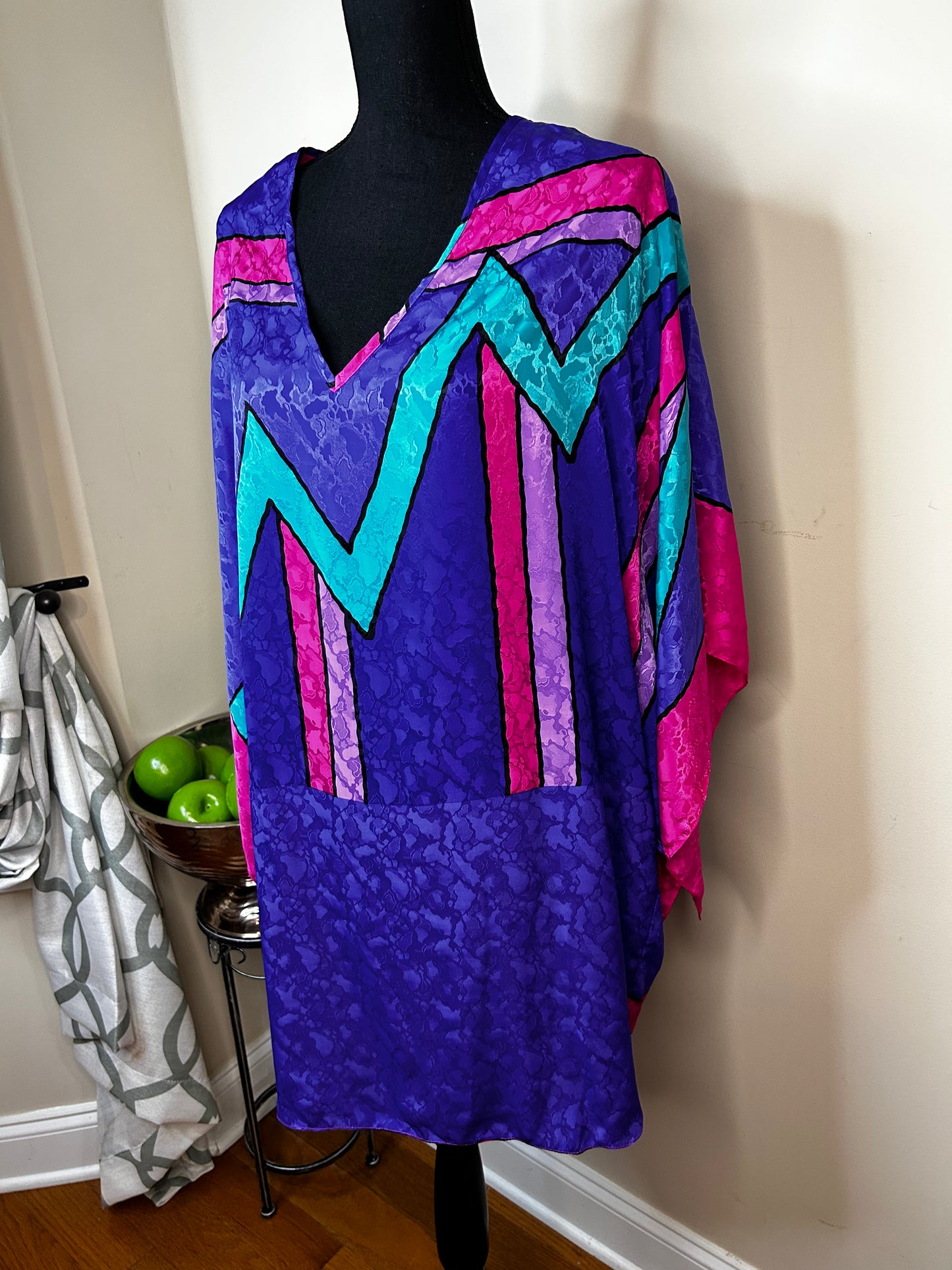 Vtg 90s Ruth Norman Abstract Kimono/Kaftan NWT